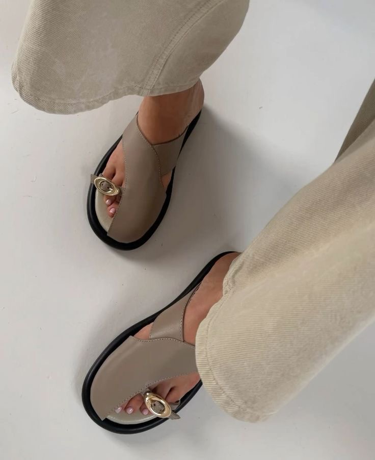 Gbaura  asymmetric buckle sandals