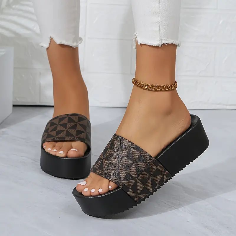 Gbaura Handmade Women’s Wedge Platform Slippers